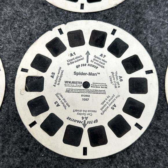Vtg 90s View Master Stereo Reels Muppets Treasure Island Spider-Man Batman Robin - Picture 6 of 13